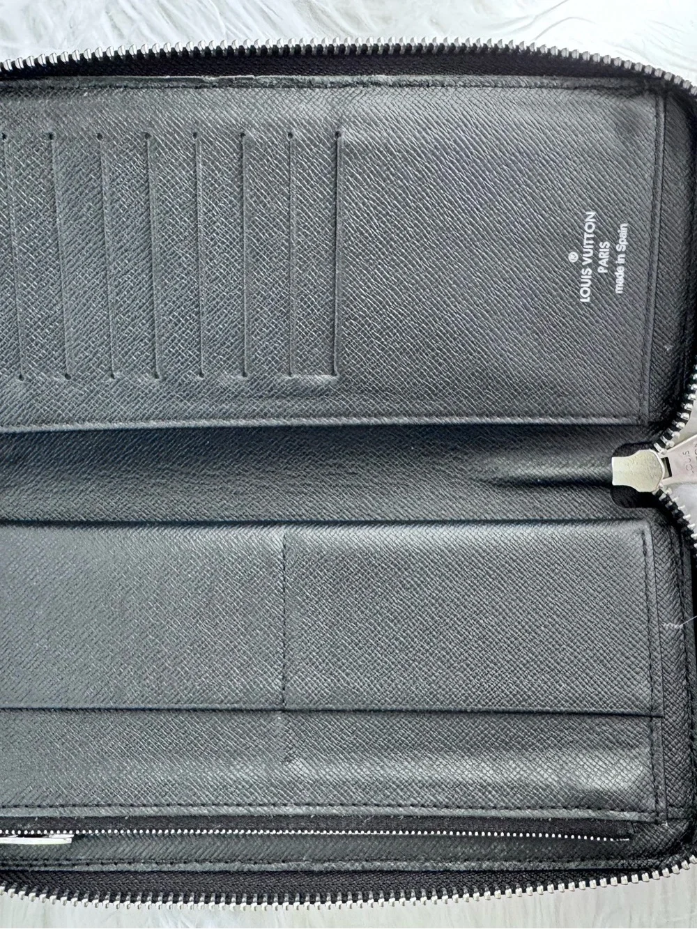 LOUIS VUITTON Zippy Organizer Wallet Damier Graphite N60111 Black